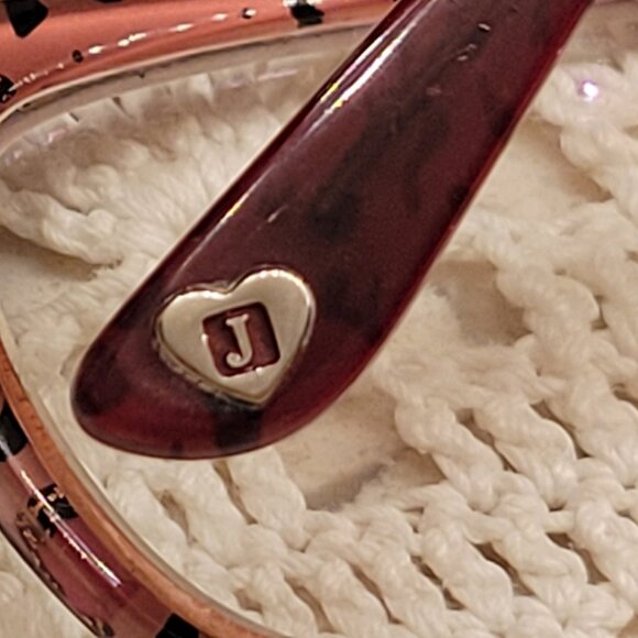 JUICY COUTURE EYEGLASSES JU 130 PINK LEOPARD FRAMES METAL VINTAGE Y2K WITH CASE - Picture 9 of 16